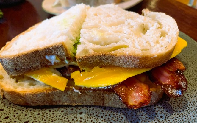 bacon and egg rolls